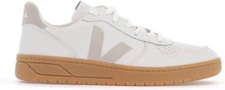 Veja Sneakers van Chroomvrij Leer met V-Logo's White Dames