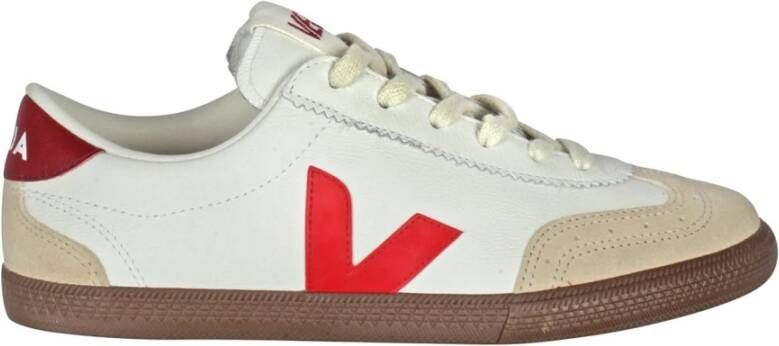 Veja Sneakers van leer en suède met ronde neus Multicolor Dames