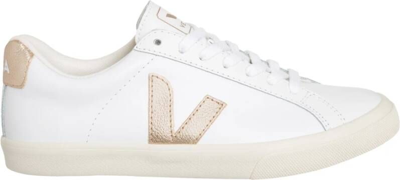 Veja Esplar Logo Leather Dames Sneakers Schoenen Leer Wit EO0202490A