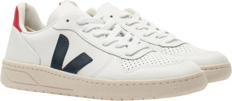 Veja V 10 Leather n Sneakers Sportschoenen Schoenen Leer Vegan Wit VX021267A - Foto 4