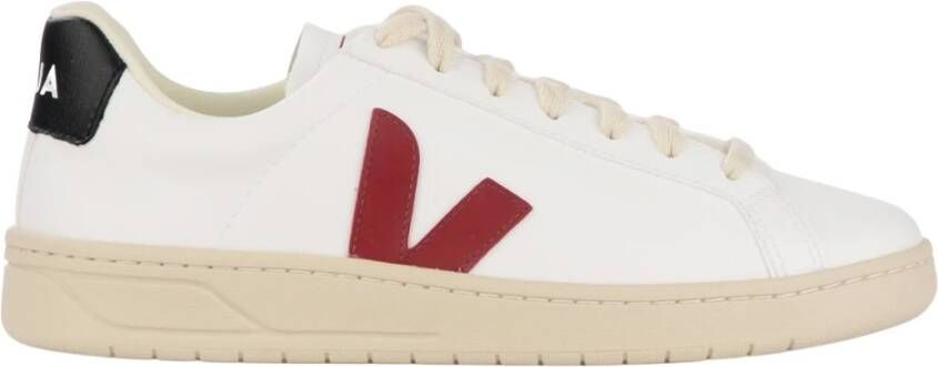 Veja Witte Sneakers met Rode V en Marineblauwe Hiel White - Foto 3