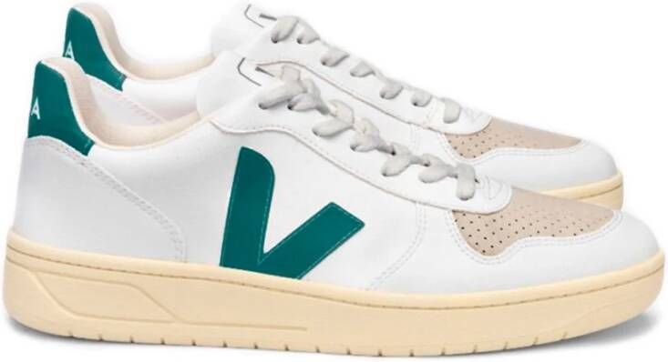 Veja Iconische V-10 CWL Vegan Sneakers Wit Brittany White Heren
