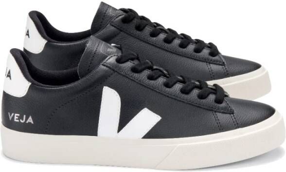 Veja Campo Sneakers in Black and White Chromefree Leather Zwart - Foto 11
