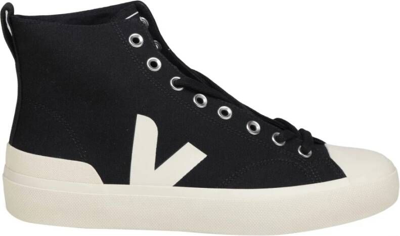 Veja Nova hoge sneakers in zwart biologisch katoen Black