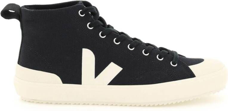 Veja Nova hoge sneakers in zwart biologisch katoen Black