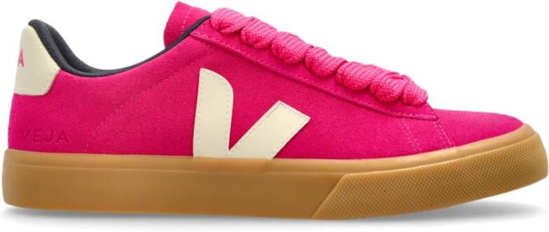 Veja Campo Bold suède sneakers roze