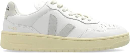 VEJA Lage Sneakers Dames V-90 Leer Wit