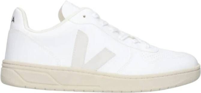 Veja V-10 Sneakers met Veters Effen Patroon White