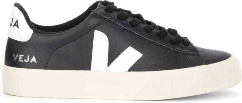 Veja Campo Sneakers in Black and White Chromefree Leather Zwart - Foto 7