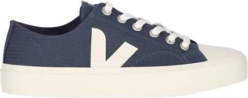 Veja Sneakers van canvas zwart met wit detail Black Heren