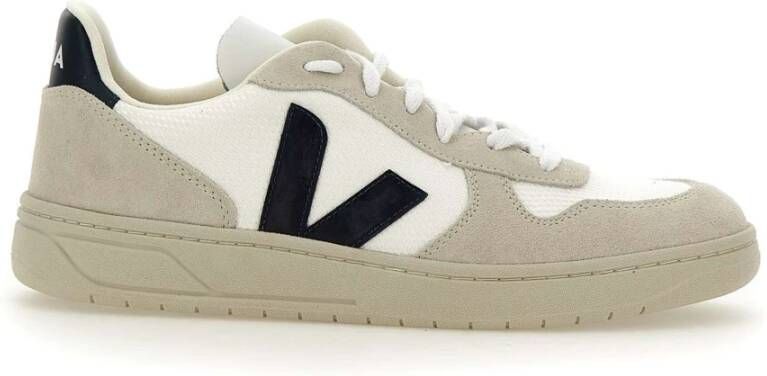 Veja Gerecyclede B-Mesh Sneakers met Marineblauwe Accenten White - Foto 7