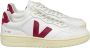Veja Traced Leather Sneakers in Extra White Marsala White - Thumbnail 16