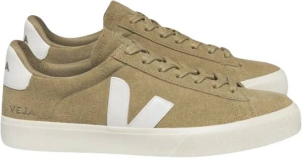 Veja Suede Field Sneakers met Contrastdetails Beige Heren