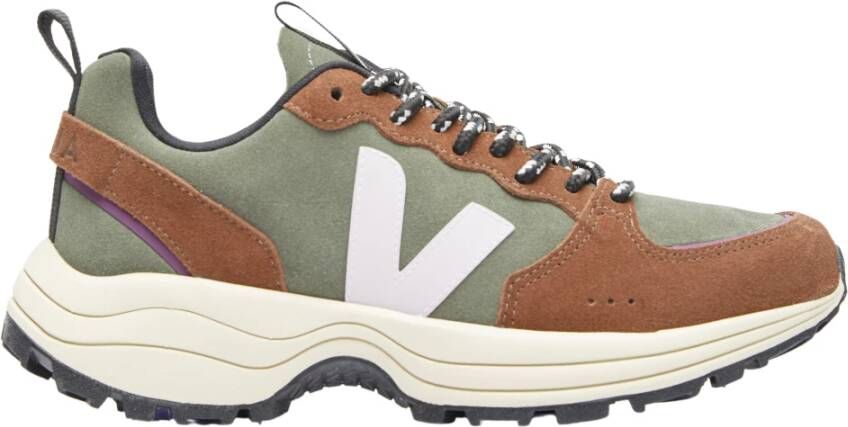 Veja Suede Sneakers met Paneelconstructie Brown Dames