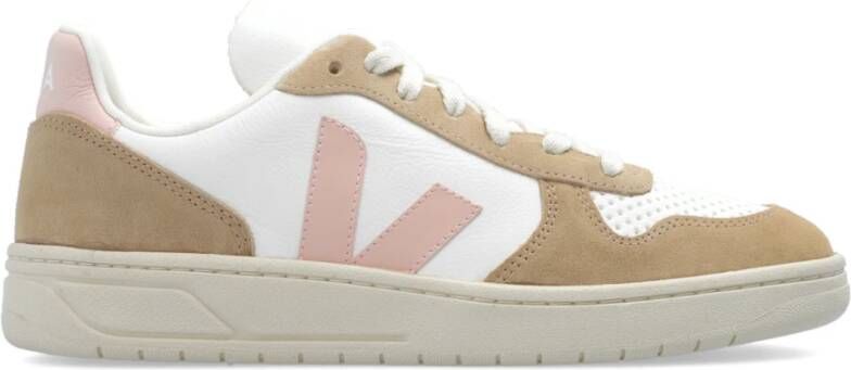 Veja V-10 Chroomvrij Leer sneakers White Dames