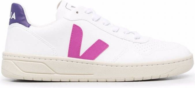 Veja v-10 sneakers dames wit vx07236 white-ultraviolet leer