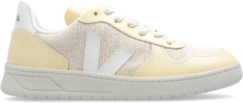 Veja Tennis-geïnspireerde Sneaker in Crème en Wit Beige Heren