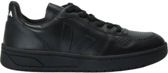 Veja V-10 Leather Sneakers Zwart Heren