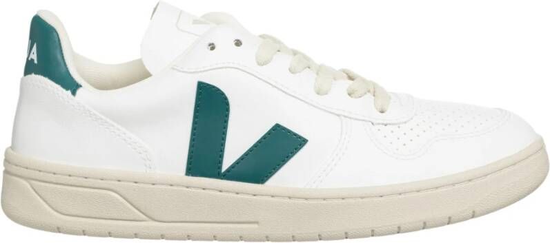 Veja Witte Groene Vegan Tennisgeïnspireerde Sneaker White Dames