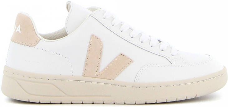 Veja V-12 herensandaal van zandkleurig en wit leer White Heren - Foto 19