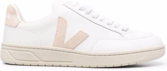 Veja V-12 herensandaal van zandkleurig en wit leer White Heren - Foto 16