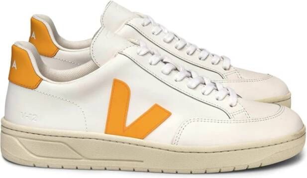 Veja V-12 Leren Sneakers Wit Dames