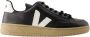 Veja V-12 Leren Sneakers Zwart Wit Black Heren - Thumbnail 1