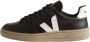 Veja V-12 Leren Sneakers Zwart Wit Black Heren - Thumbnail 1