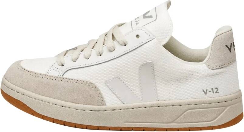 Veja V-12 White Stijlvolle en Comfortabele Sneakers Beige Dames