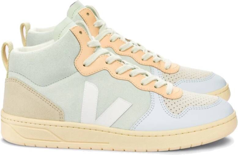 Veja V-15 Suede Jade White Multico Multicolor Dames