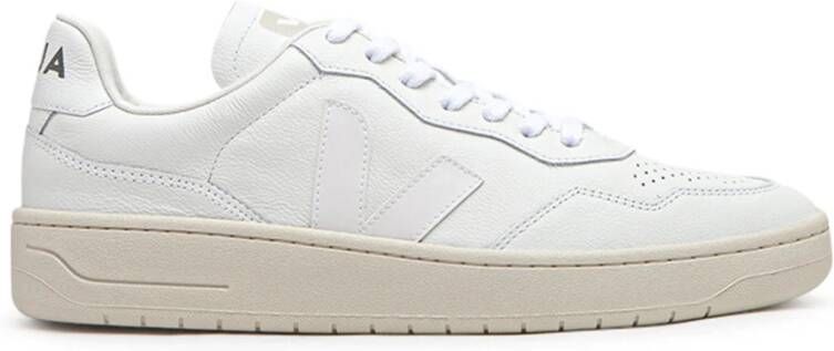 Veja V-90 Leren Sneakers Wit Heren