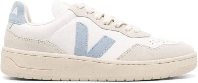 Veja V-90 Leren Wit Staal Sneakers Multicolor Dames