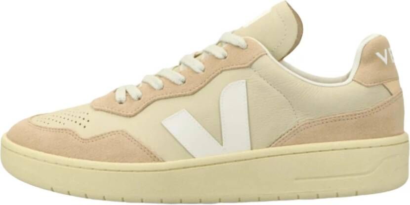 Veja Multicolor V-90 Sneakers met Veters Beige Dames