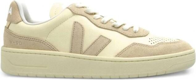 Veja Sportschoenen V-90 O.t. Leer Beige Dames