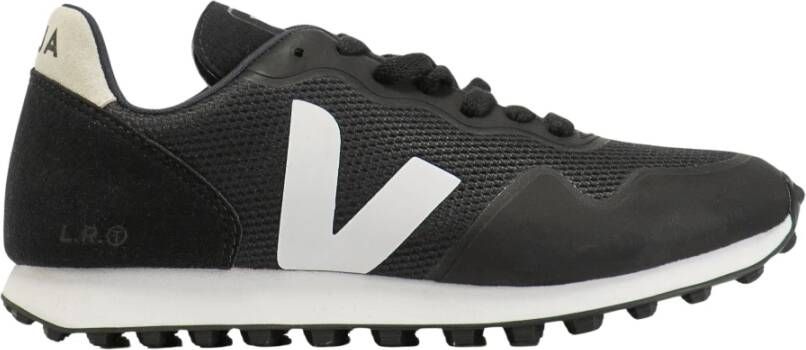 Veja Zwart Wit B-Mesh Sneakers Rubberen Zool