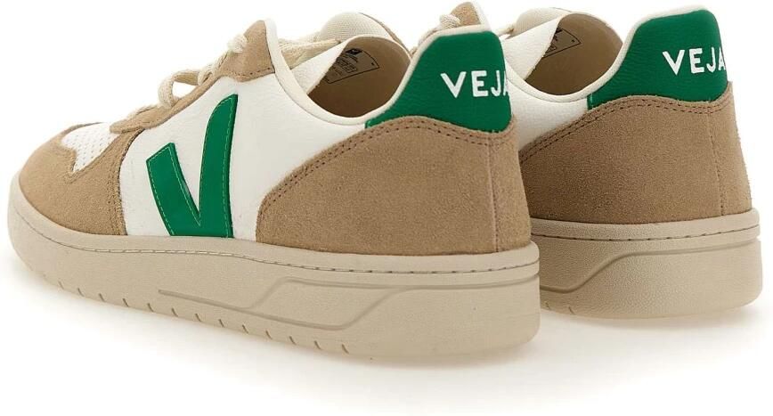 Veja Witte Leren Sneakers met Beige Suède Inzetstukken White - Foto 12