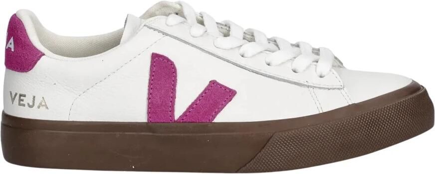Veja Campo leren sneakers wit roze
