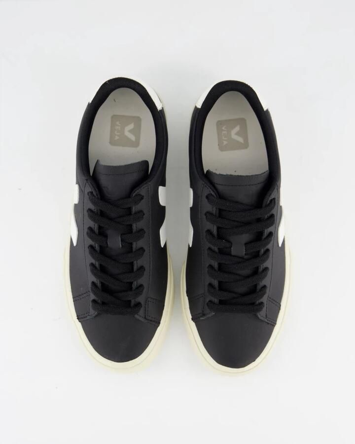 Veja Campo Sneakers in Black and White Chromefree Leather Zwart - Foto 4