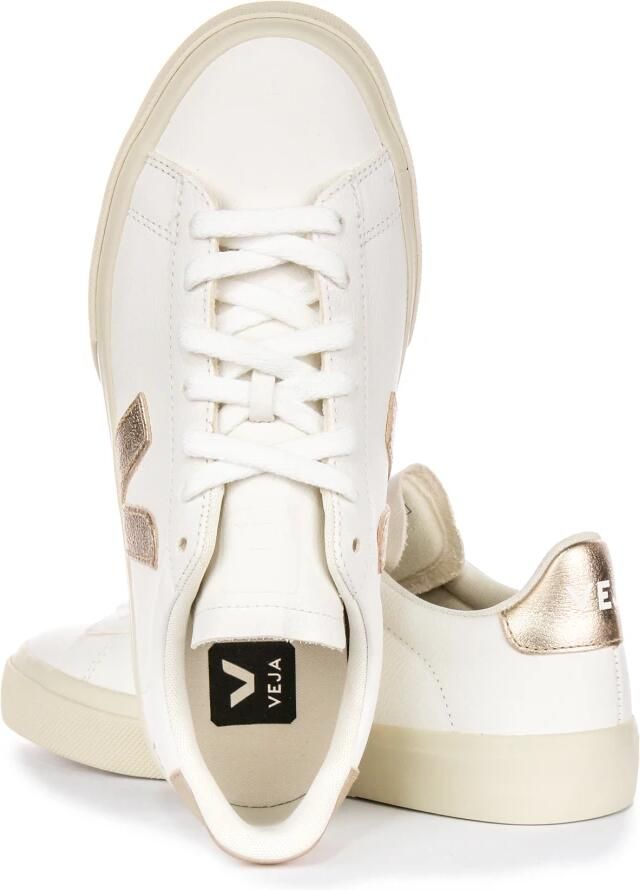 Veja Multicolore Leren Sneakers Wit Platine White Dames - Foto 4