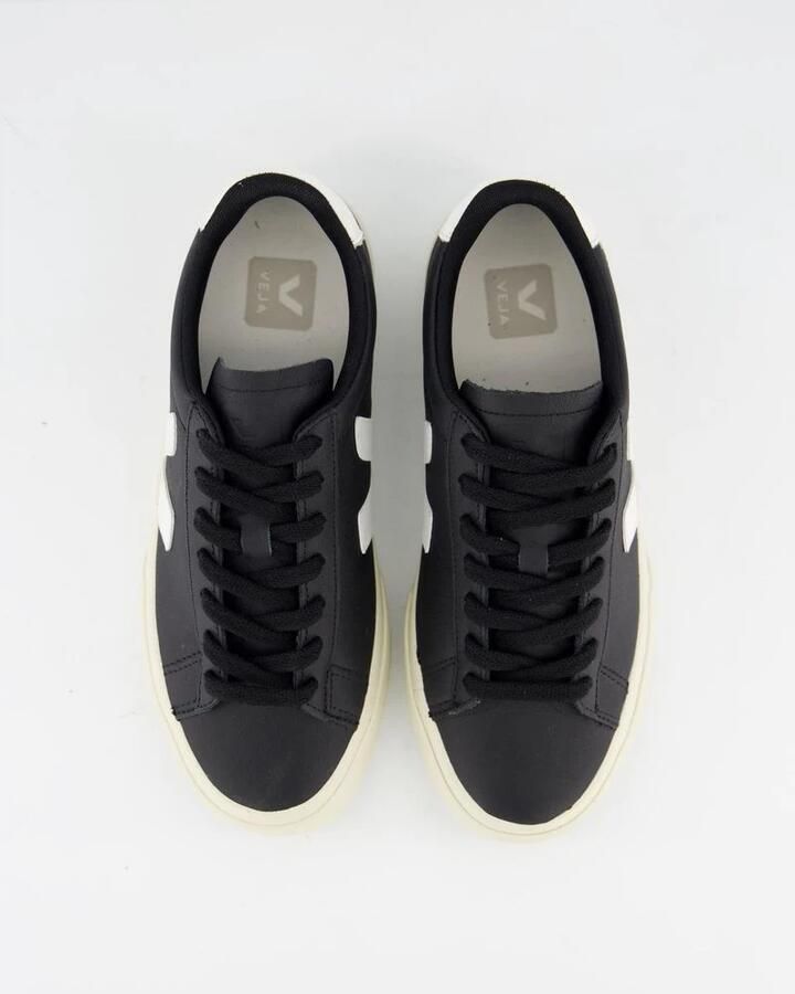 Veja Campo Sneakers in Black and White Chromefree Leather Zwart - Foto 10