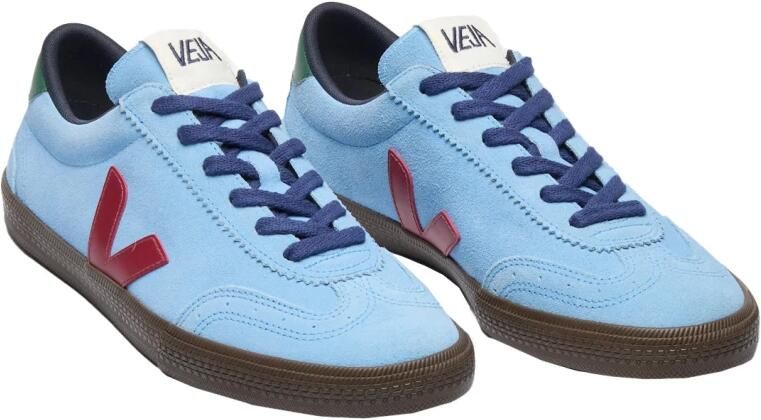 Veja Volley sneaker van suède met leren details