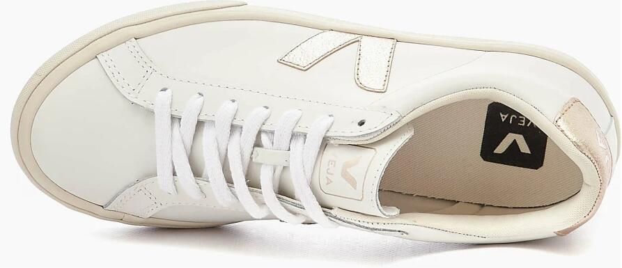 Veja Esplar Logo Leather Dames Sneakers Schoenen Leer Wit EO0202490A - Foto 3