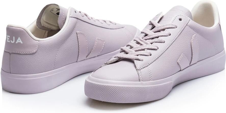 Veja Paarse Leren Campo Sneakers Vetersluiting White Dames - Foto 2