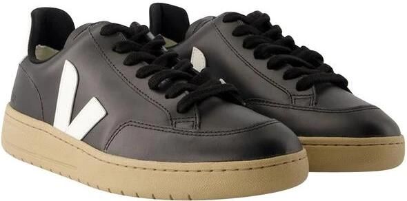 Veja V-12 Leren Sneakers Zwart Wit Black - Foto 6