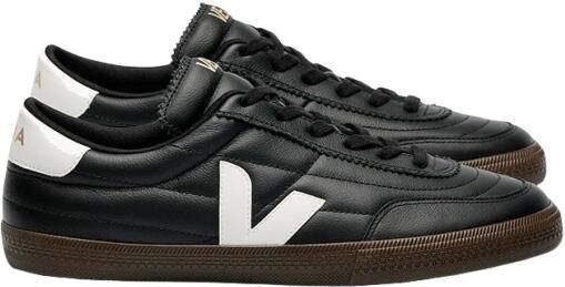 Veja Gewatteerde leren sneakers met logo print