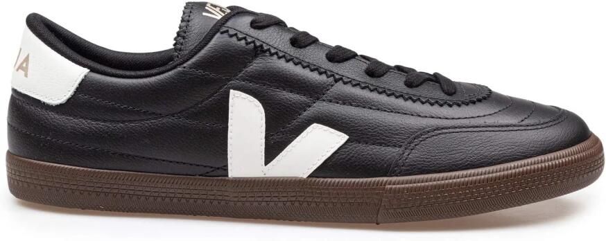 Veja Gewatteerde leren sneakers met logo print - Foto 4