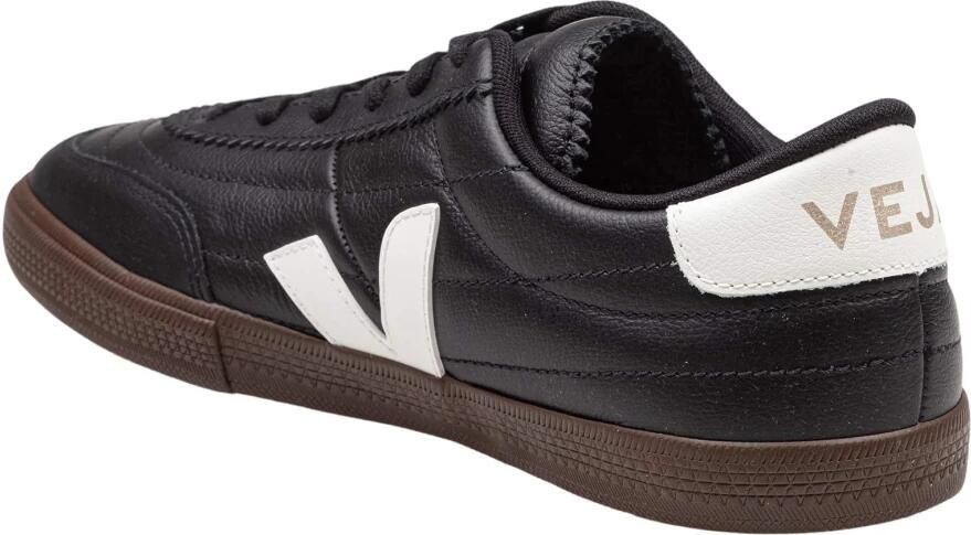 Veja Gewatteerde leren sneakers met logo print - Foto 3