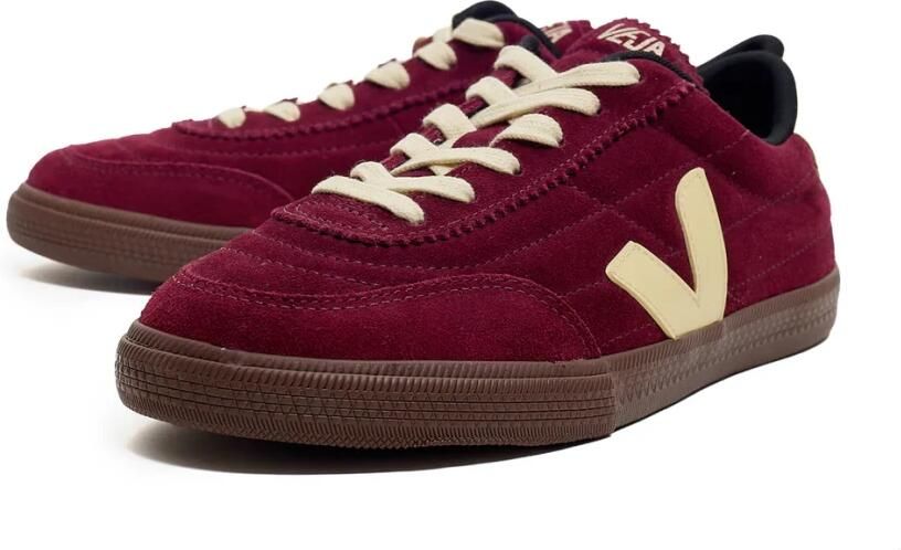 Veja Bordeauxrode Leren Sneakers met Suède Details - Foto 3