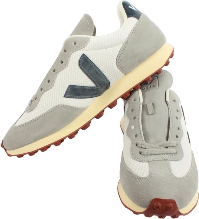 Veja Grijze Suède Sneaker met Blauw Logo Detail Gray - Foto 6