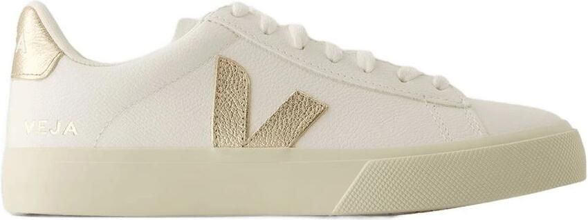 Veja Witte Leren Sneakers Ronde Neus Veters White Dames - Foto 13